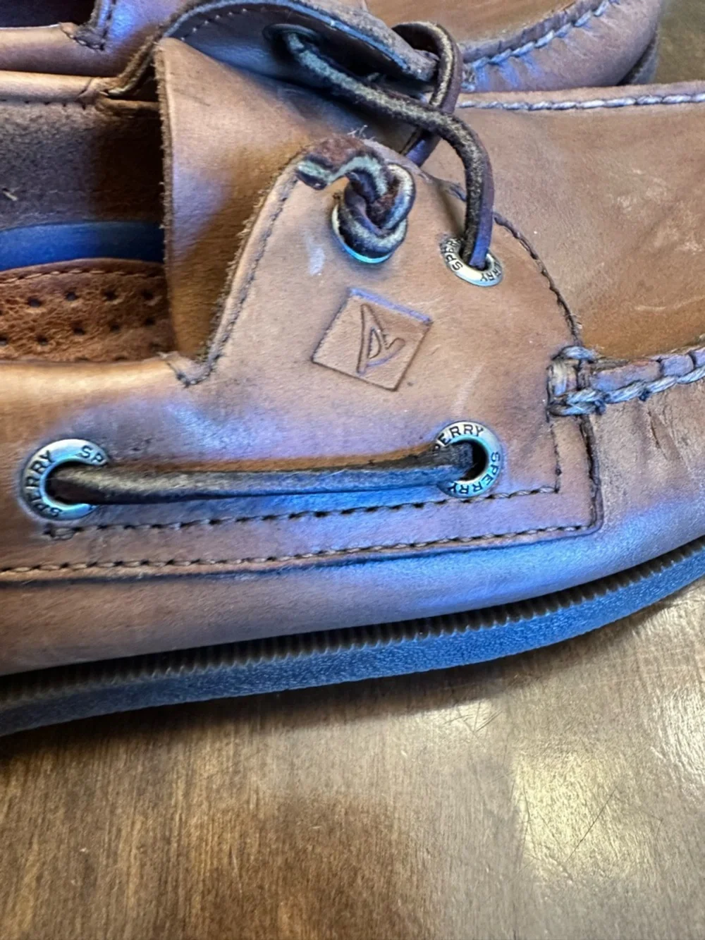 Sperry Top-Sider Mens Boat Shoes Leather Tan Brown Size 10 Classic Preppy - Picture 7 of 16